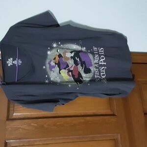 Disney Black Graphic Tee with Purple Accents XXL Good Condition Tee